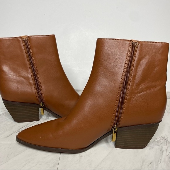 Franco Sarto Smalls Brown Faux Leather Bootie 11M - Picture 6 of 14